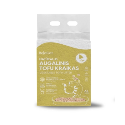 “Belocat” TOFU Cat Litter, 6 L / 2.5 kg (Pine), 100% Natural