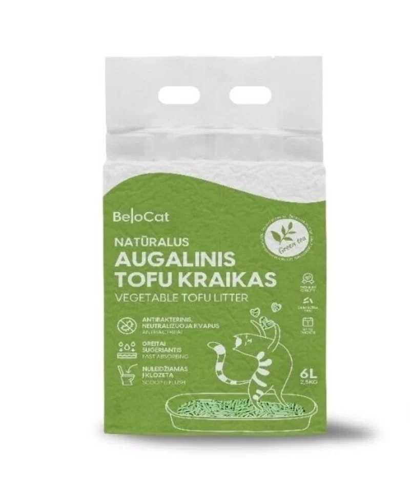 Kassiliiv „Belocat“ TOFU, 6 l / 2,5 kg (rohelise tee lõhnaga), 100% naturaalne