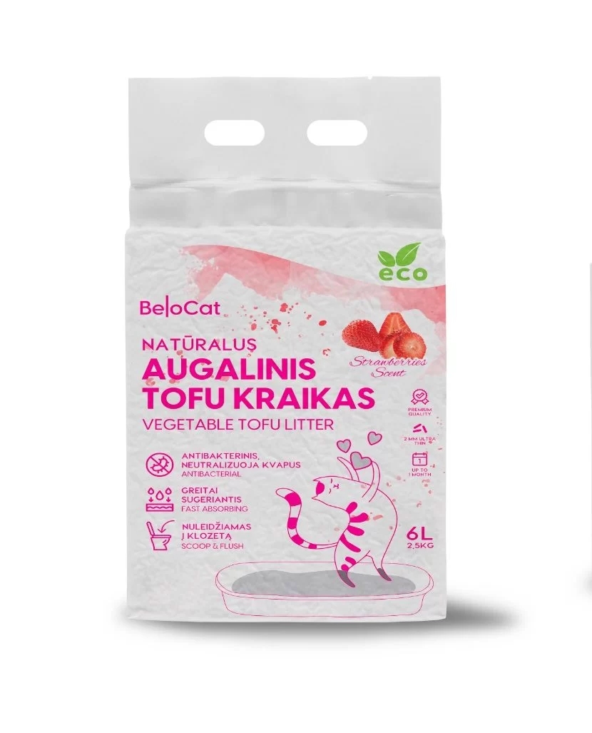 Kassiliiv „Belocat“ TOFU, 6 l / 2,5 kg (maasikas), 100% naturaalne