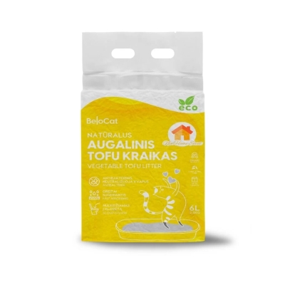 “Belocat” TOFU Cat Litter, 6 L / 2.5 kg (New Home), 100% Natural