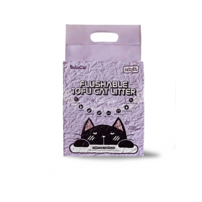 “Flushable” TOFU Cat Litter, 6 L / 2.5 kg (Lavender), 100% Natural