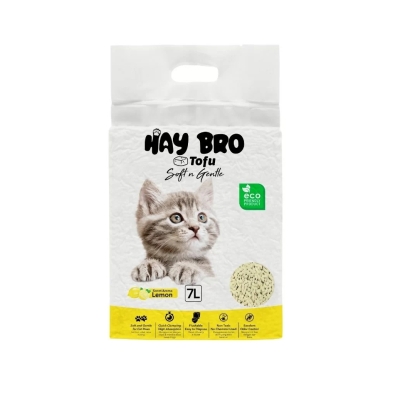 “HayBro” TOFU Cat Litter, 7 L / 2.5 kg (Lemon), 100% Natural