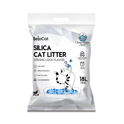 “BeloCat” Silica Gel Cat Litter, 18 L / 7 kg (Premium), 100% Natural