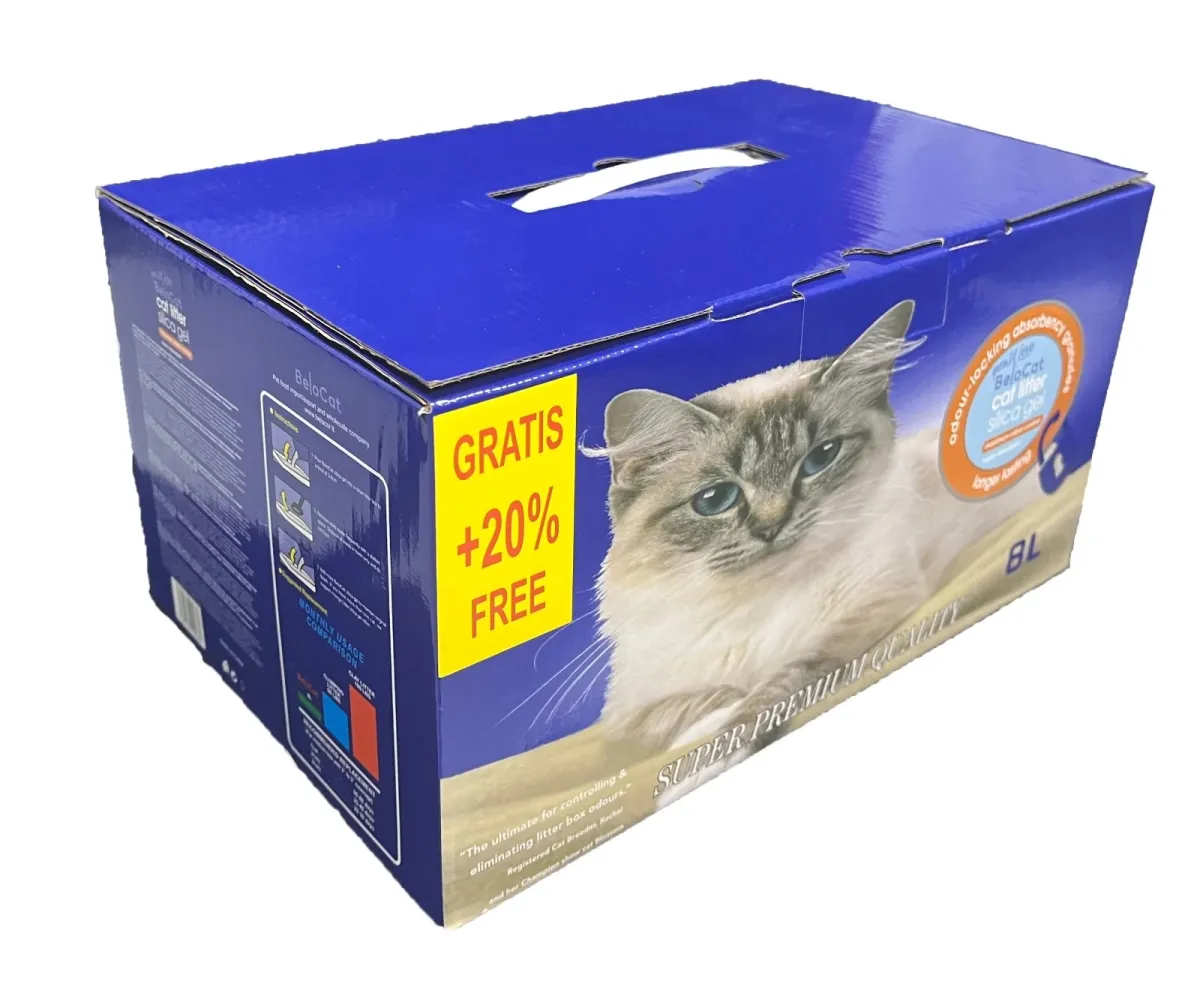 “BeloCat” Silica Gel Cat Litter, 8 L / 3 kg (Premium), 100% Natural