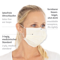 Face masks type II, 3-ply | PP yellow 50tk - 4