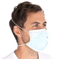 Face masks type II, 3-ply | PP, head band. blue - 3