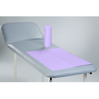 Medical couch roll paper-foil Mauve