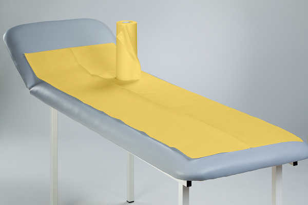 Medical couch roll paper-foil Yellow