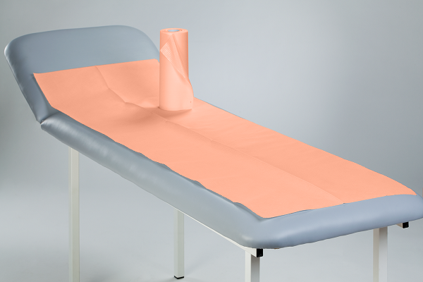 Medical couch roll paper-foil Apricot