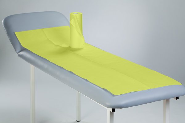 Medical couch roll paper-foil Lime