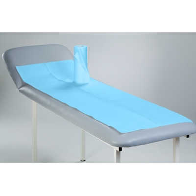 Medical couch roll paper-foil Blue