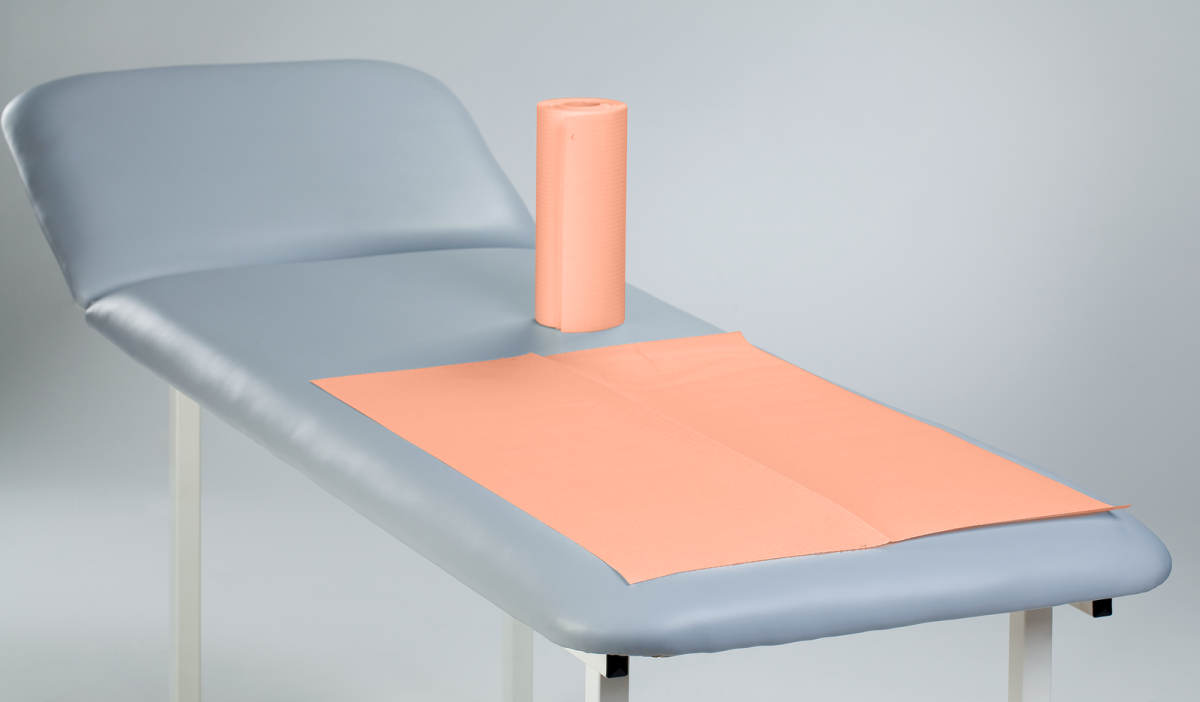 Medical couch roll paper-foil Apricot