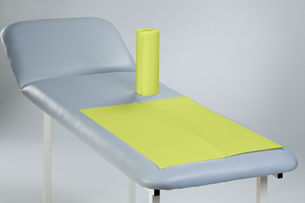 Medical couch roll paper-foil Lime