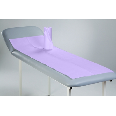 Medical couch roll paper-foil Mauve
