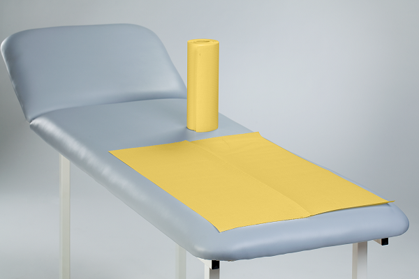 Medical couch roll paper-foil Yellow