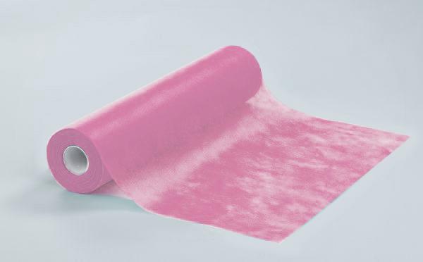 Medical couch roll of nonwoven Pink