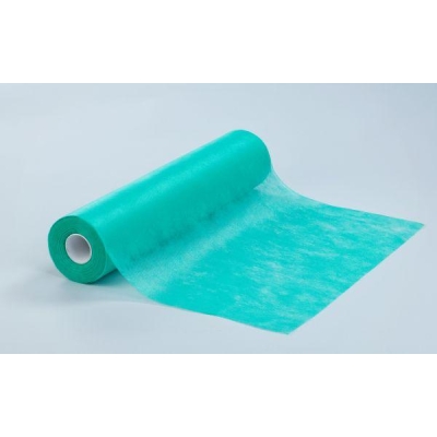 Medical couch roll of nonwoven Green