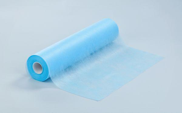 Medical couch roll of nonwoven Blue