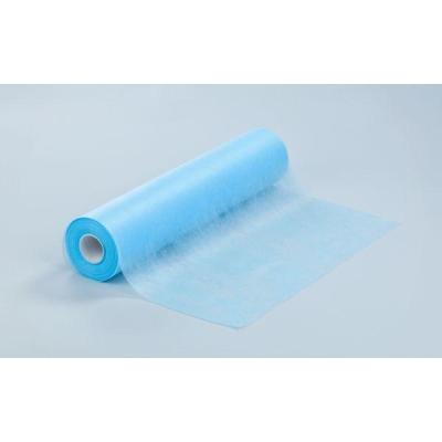 Medical couch roll of nonwoven Blue