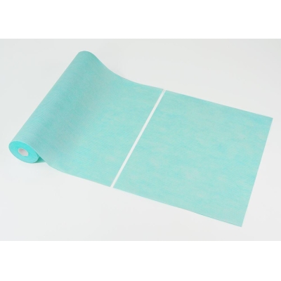 Medical couch roll of paper-nonwoven Green