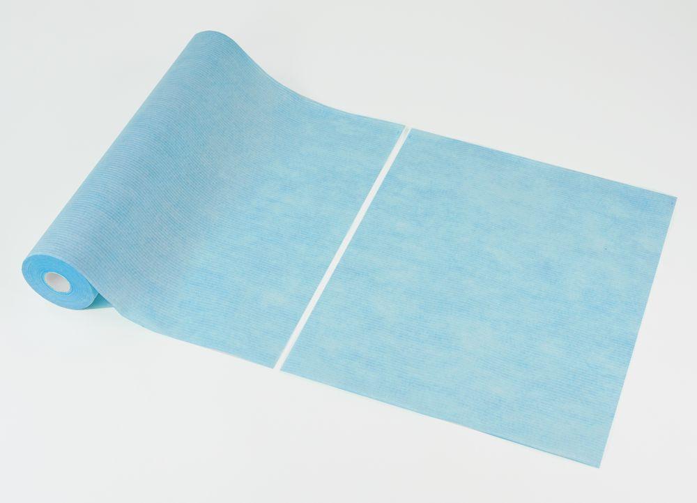 Medical couch roll of paper-nonwoven Blue