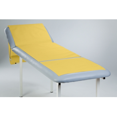 Medical couch roll of paper-foil Yellow