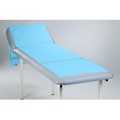 Medical couch roll of paper-foil Blue