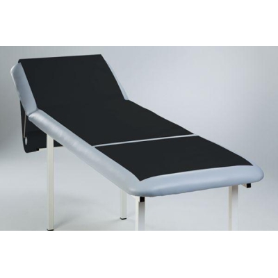 Medical couch roll of paper-foil Black