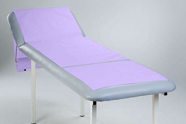 Medical couch roll of paper-foil Mauve