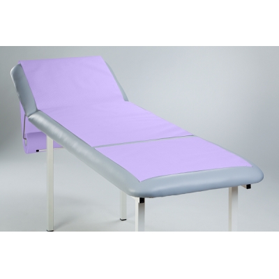 Medical couch roll of paper-foil Mauve