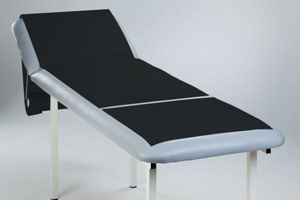 Medical couch roll of paper-foil Black