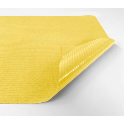 Medical couch roll of paper-foil Yellow