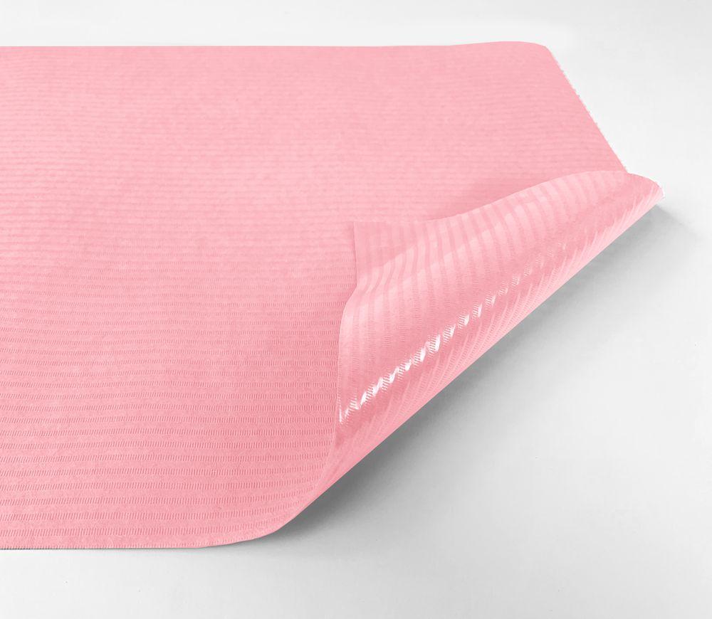 Medical couch roll of paper-foil Pink