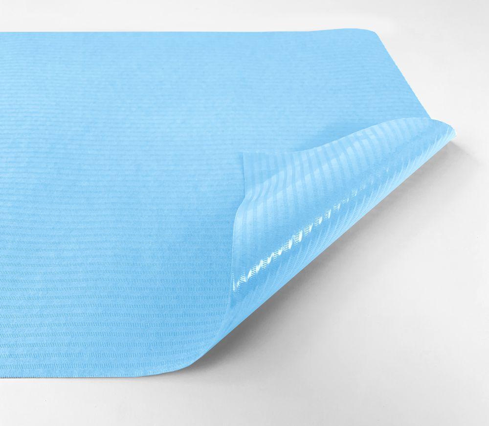 Medical couch roll of paper-foil Blue