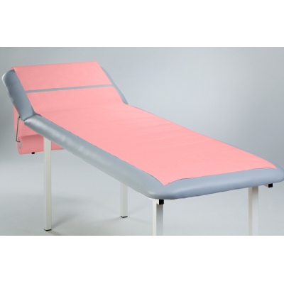 Medical couch roll of paper-foil Pink