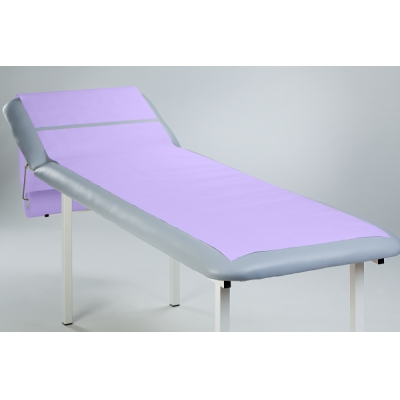 Medical couch roll of paper-foil Mauve