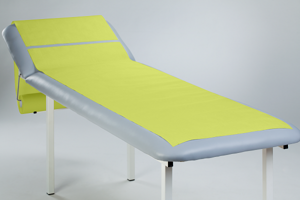 Medical couch roll of paper-foil Lime