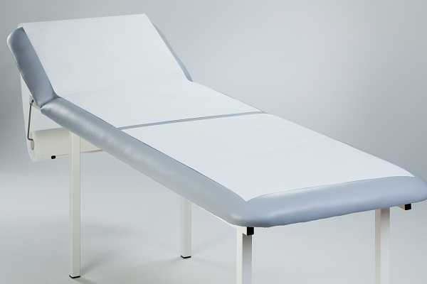 Medical couch roll of paper-foil White