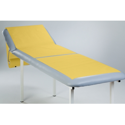 Medical couch roll of paper-foil Yellow