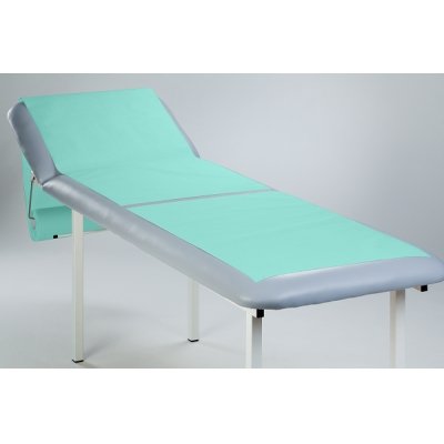 Medical couch roll of paper-foil Green
