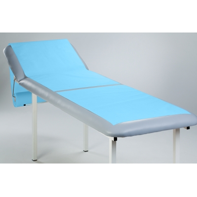 Medical couch roll of paper-foil Blue