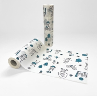 Rolls with cheerful prints Blue - 1