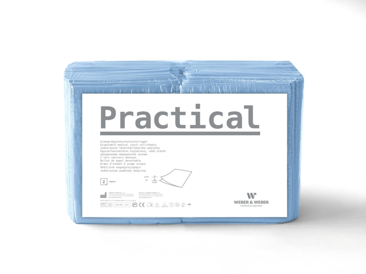 Medical sheets of paper-foil Blue